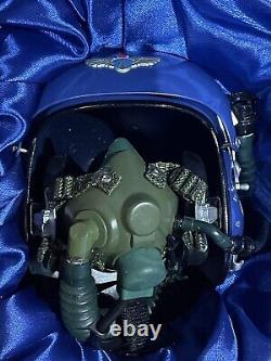 1/2 Scale Mini Model Chinese Air Force Flight Pilot Helmet Diecast Blue