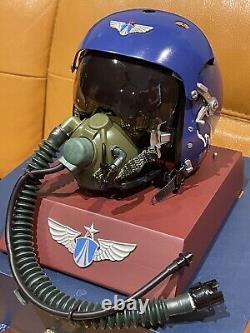 1/2 Scale Mini Model Chinese Air Force Flight Pilot Helmet Diecast Blue