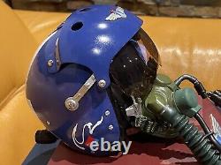 1/2 Scale Mini Model Chinese Air Force Flight Pilot Helmet Diecast Blue