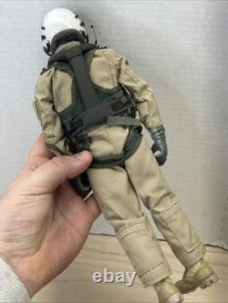 1/6 Navy F-14 Fighter Pilot Figure Helmet Mask Flight Suit Vest Gear Incomplete