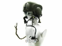 1/6 scale toy US ARMY Apache Pilot OD Green Flight Helmet Set
