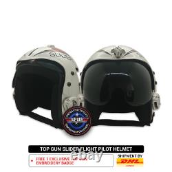 1 Pcs Top Gun Slider+ Embrodery Badge Top Gun Flight Helmet Pilot Aviator
