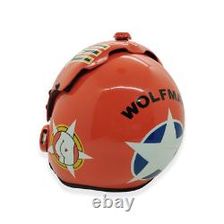 1 Pcs Top Gun Wolfman Flight Helmet Pilot Aviator USN Navy Movie Prop V1
