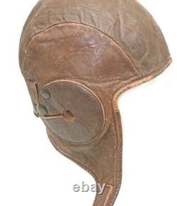 1900s Scully Brothers Air Mail Pilot Flying Flight Helmet Leather Cap