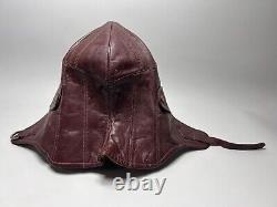 1930s German Pilot Aviator Motorcycle Nappa Leather Flight Helmet Flying 57 Sz