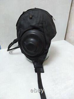 1955 FLIGHT Soviet Aircraft MIGPilot Leather Helmet Old Model USSR