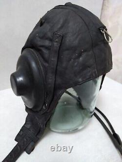 1955 FLIGHT Soviet Aircraft MIGPilot Leather Helmet Old Model USSR