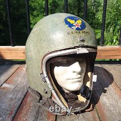 1955 High Altitude Flight Helmet Type K-1 Jet Pilot with MG-52 Liner US Air Force