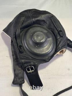 1956 FLIGHT Soviet Aircraft MIGPilot Leather Helmet Old Model USSR