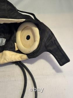 1956 FLIGHT Soviet Aircraft MIGPilot Leather Helmet Old Model USSR
