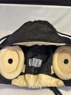 1956 FLIGHT Soviet Aircraft MIGPilot Leather Helmet Old Model USSR