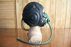 1957's chinese mig-17 Fighter Pilot Leather Flight Helmet. Aviation oxygen mask