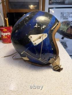 1959 U. S. Air Force Fighter Jet Pilot Helmet Model P-4B With WW2 B-8 Goggles
