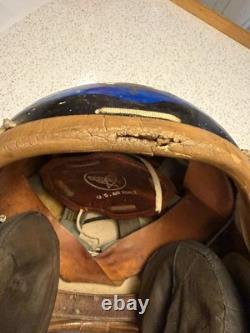 1959 U. S. Air Force Fighter Jet Pilot Helmet Model P-4B With WW2 B-8 Goggles