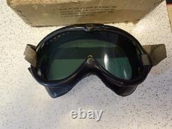 1959 U. S. Air Force Fighter Jet Pilot Helmet Model P-4B With WW2 B-8 Goggles