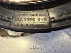 1959 U. S. Air Force Fighter Jet Pilot Helmet Model P-4B With WW2 B-8 Goggles