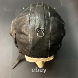 1960 Flight Soviet Aircraft Mig Pilot Leather Helmet Old Model Ussr