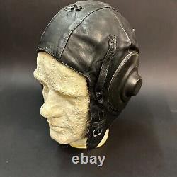 1960 Flight Soviet Aircraft Mig Pilot Leather Helmet Old Model Ussr