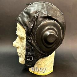 1960 Flight Soviet Aircraft Mig Pilot Leather Helmet Old Model Ussr