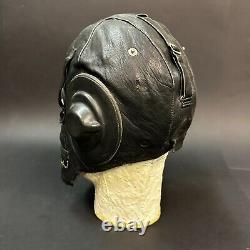 1960 Flight Soviet Aircraft Mig Pilot Leather Helmet Old Model Ussr