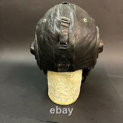 1960 Flight Soviet Aircraft Mig Pilot Leather Helmet Old Model Ussr