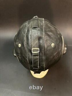 1960 Flight Soviet Aircraft Mig Pilot Leather Helmet Old Model Ussr