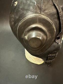 1960 Flight Soviet Aircraft Mig Pilot Leather Helmet Old Model Ussr