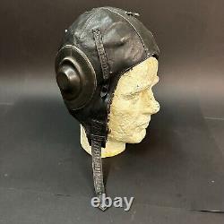 1960 Flight Soviet Pilot Aircraft Mig Leather Helmet Old Model Ussr