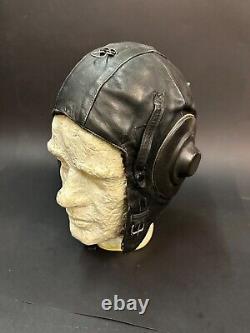 1960 Flight Soviet Pilot Aircraft Mig Leather Helmet Old Model Ussr