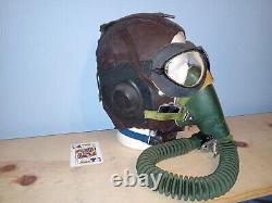 1960's (MiG 17 era) MiG pilot flight gear, Helmet, Oxygen Mask, Goggles