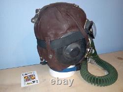 1960's (MiG 17 era) MiG pilot flight gear, Helmet, Oxygen Mask, Goggles