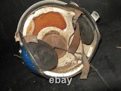 1960s APH-5 PILOTS FLIGHT HELMET Bell Helicopters RED WHITE & BLUE vintage