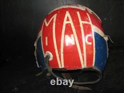 1960s APH-5 PILOTS FLIGHT HELMET Bell Helicopters RED WHITE & BLUE vintage
