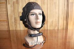 1961's Air Force MiG/Su Fighter Pilot Winter Leather Flight Helmet