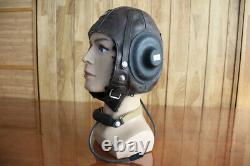 1961's Air Force MiG/Su Fighter Pilot Winter Leather Flight Helmet