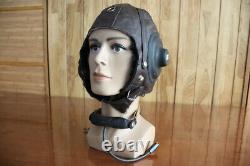 1961's Air Force MiG/Su Fighter Pilot Winter Leather Flight Helmet