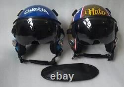 2 Pcs TOP GUN MAVERICK HGU-55 WINGMANBLUE OMAHA & HALOFIGHTER PILOT HELMET