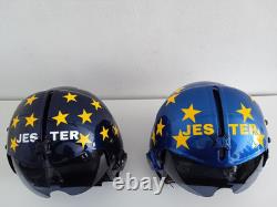 2 Pcs. Version Top Gun Jester HGU-33 Flight Helmet Movie Prop Pilot Naval USN