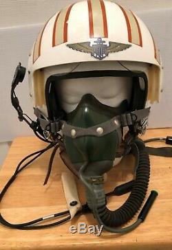 APH-6B Navy Marine Corps Pilot's Flight Helmet with MS22001-5 Oxygen Mask GREAT