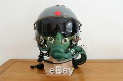 Air Force Aviator MIG Su Fighter Pilot Flight Helmet, Oxygen Mask