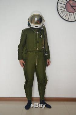 Air Force Fighter Pilot Flight Helmet, Black drop-down Sun-visor, Anti G Suit