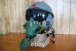 Air Force Fighter Pilot Flight Helmet, Pressure Oxygen Mask YM-9915G