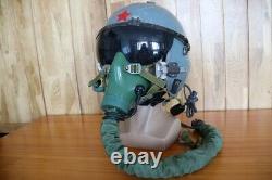 Air Force Fighter Pilot Flight Helmet, Pressure Oxygen Mask YM-9915G