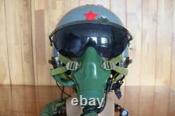 Air Force Fighter Pilot Flight Helmet, T Hook Oxygen Mask Bayonets Ym-9915G