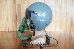 Air Force Fighter Pilot Flight Helmet, T Hook Oxygen Mask Bayonets Ym-9915G