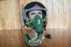 Air Force Fighter Pilot Flight Helmet, T Hook Oxygen Mask Bayonets Ym-9915G