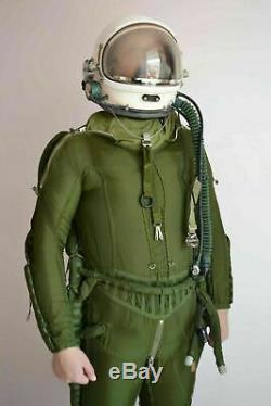 Air Force MiG Jet Fighter Aviator Pilot Flight Helmet, Anti Gravity Aviation Suit