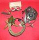 Air Force Mig-15 Pilot Leather Flight Helmet 1971 Cap Goggle, Mic Oxygen mask