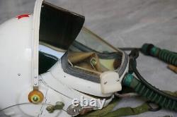 Air Force Mig-21 Fighter Pilot Flight Helmet Pull Down Black Sunvisor