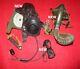 Air Force Mig Fighter Pilot Leather Helmet +face Mask+goggles